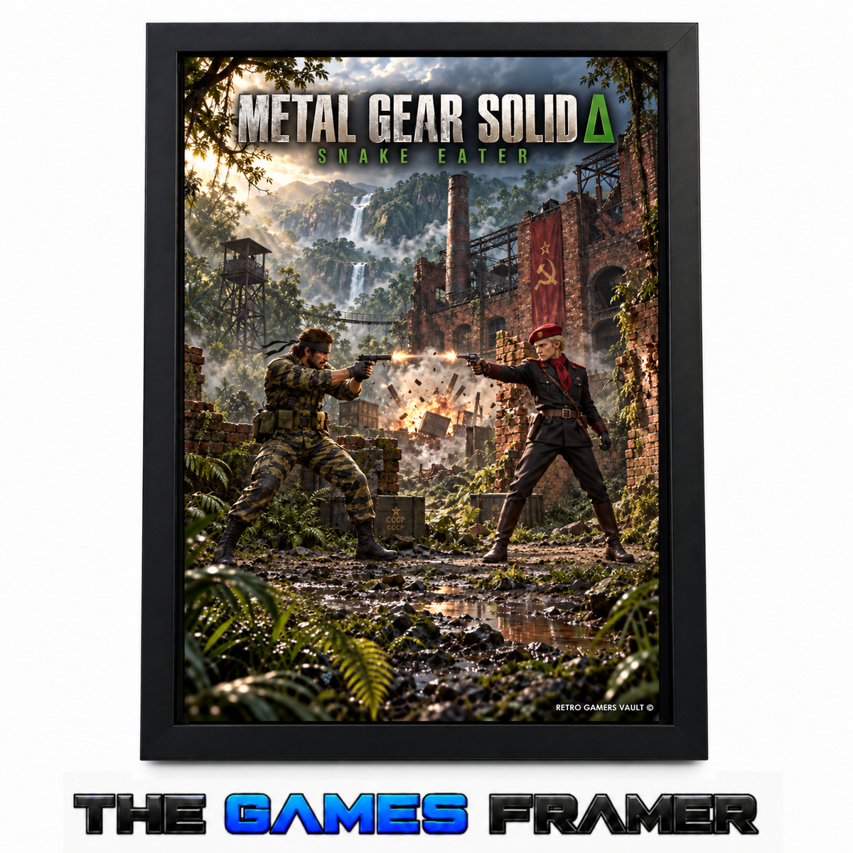 Metal Gear Solid Snake Eater F11 Straight Mount Premium Quality Flat Frame