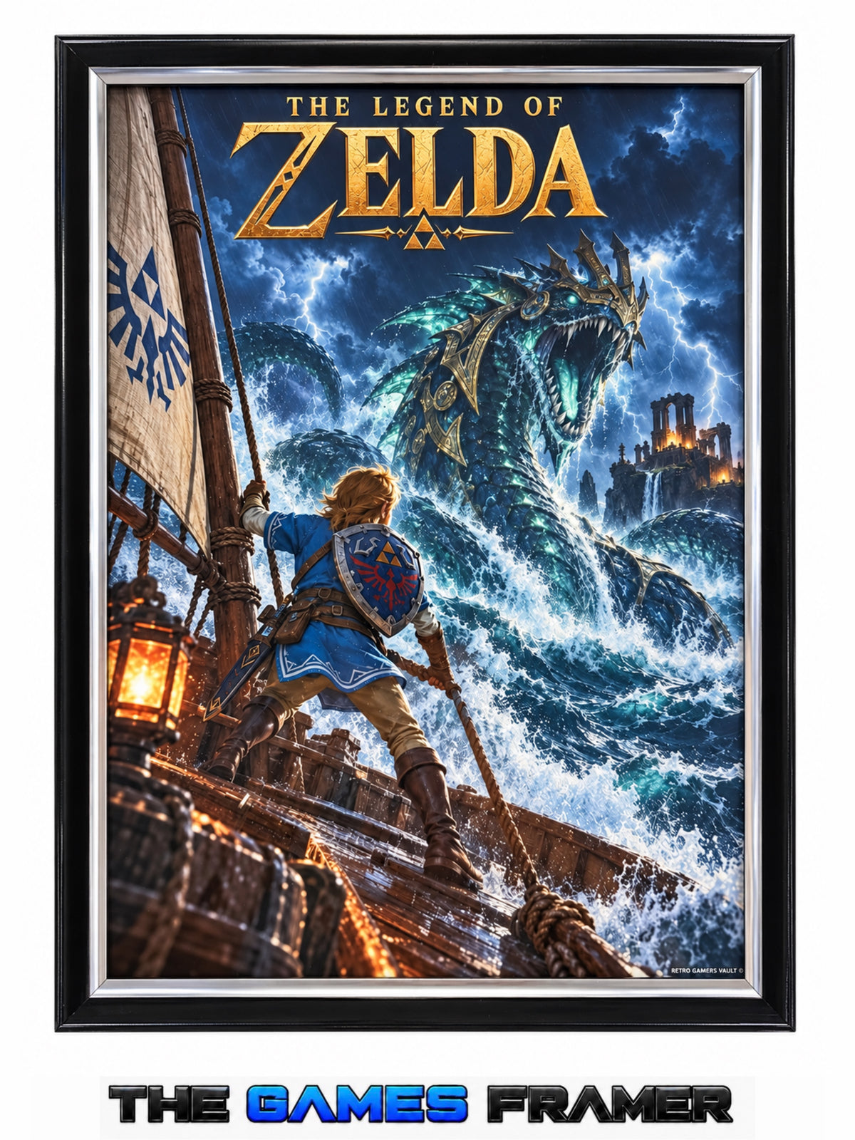 Zelda Chrome Flat Straight Mount Premium Quality Flat Frame
