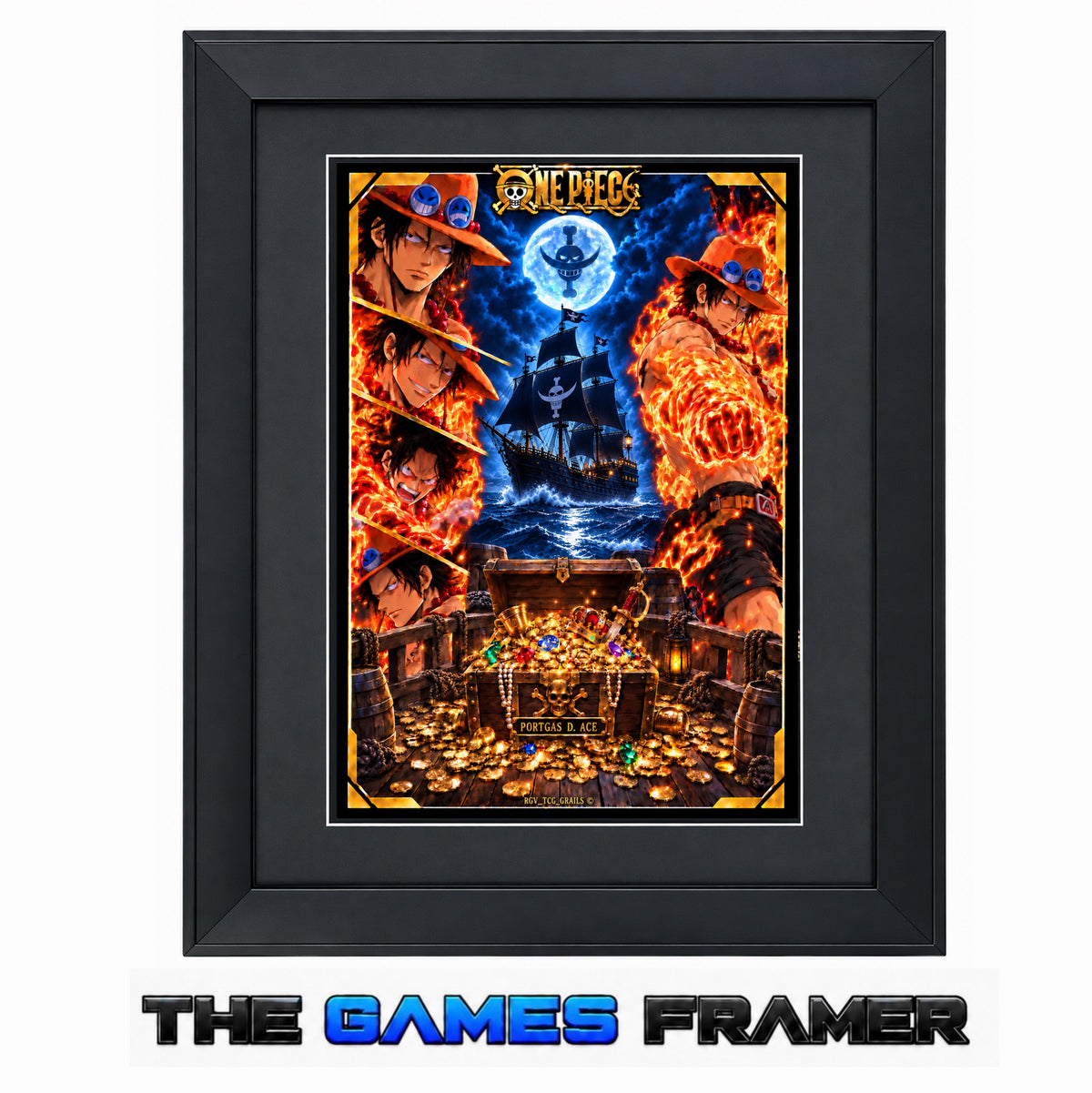 Portgas.D.Ace Pirate of the Sea Framed Exclusive Art Print 3