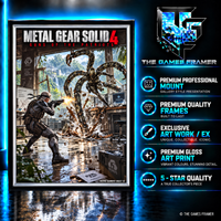 Metal Gear Solid 4 Guns of Patriots Straight Mount Premium Quality Flat Frame