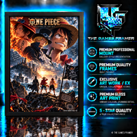 One Piece Three Brothers , Luffy , Ace & Sabo Straight Mount Premium Quality Frame