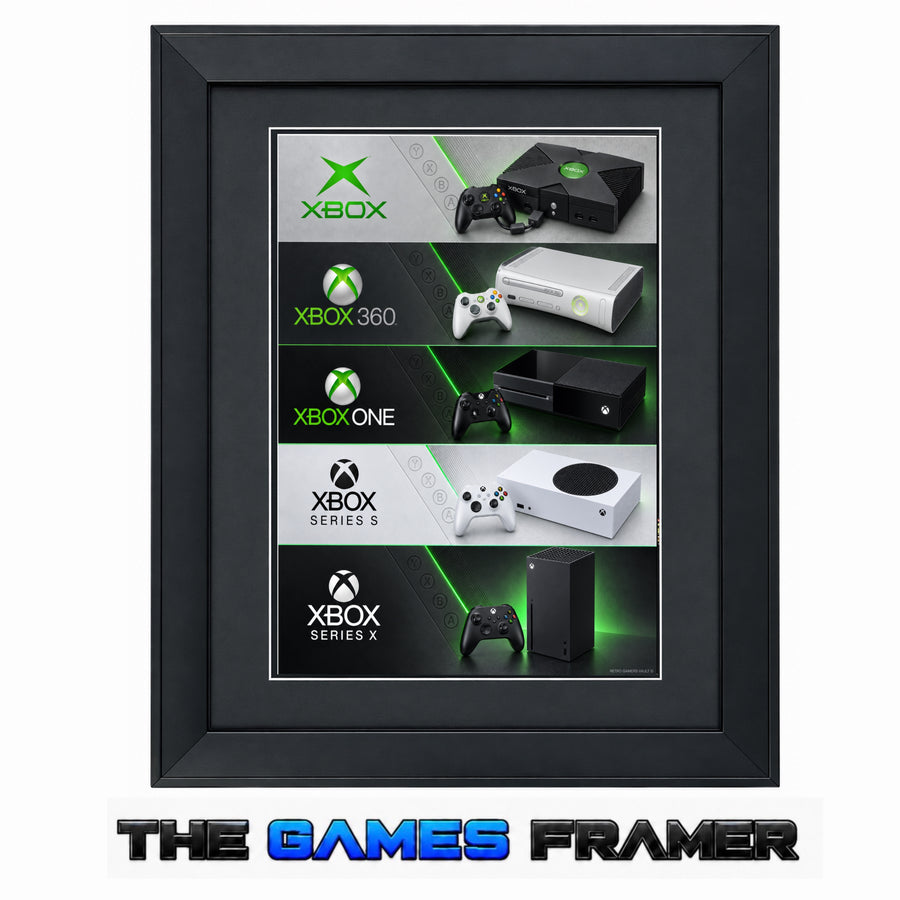 XBOX Evolution Framed Art Print - 5 Choices Professional Mount