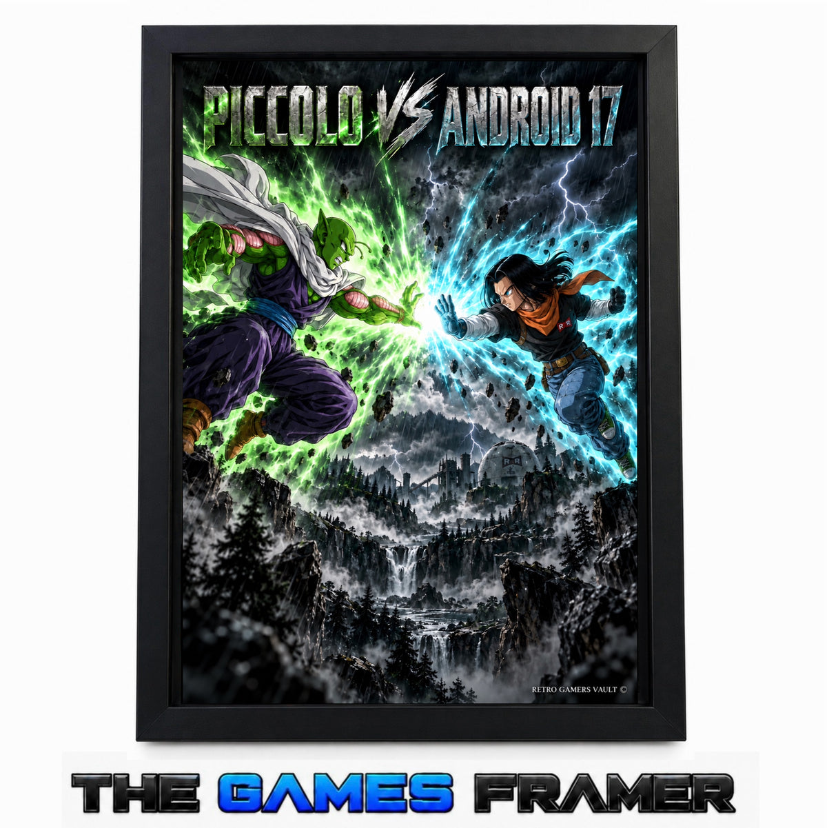Piccolo vs Android 17 Straight Mount Premium Quality Frame