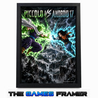 Piccolo vs Android 17 Straight Mount Premium Quality Frame