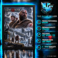 God of War kratos & Atreus  Straight Mount Premium Quality Flat Frame