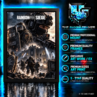 Rainbow 6 Siege Straight Mount Premium Quality Flat Frame
