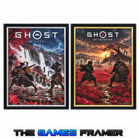 Ghost of Tsushima & Ghost Of Yotei Straight Mount Premium Quality Flat Frame