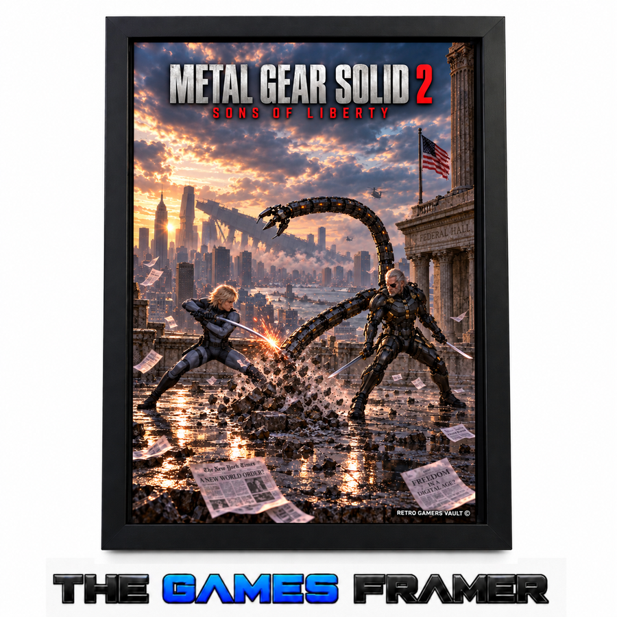 Metal Gear Solid 2 SOL 3 Straight Mount Premium Quality Flat Frame