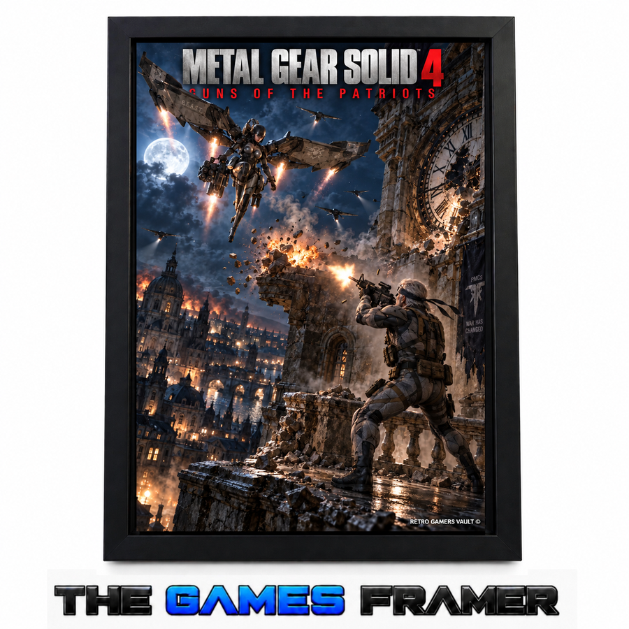 Metal Gear Solid 4 GOTP 9-Straight Mount Premium Quality Flat Frame