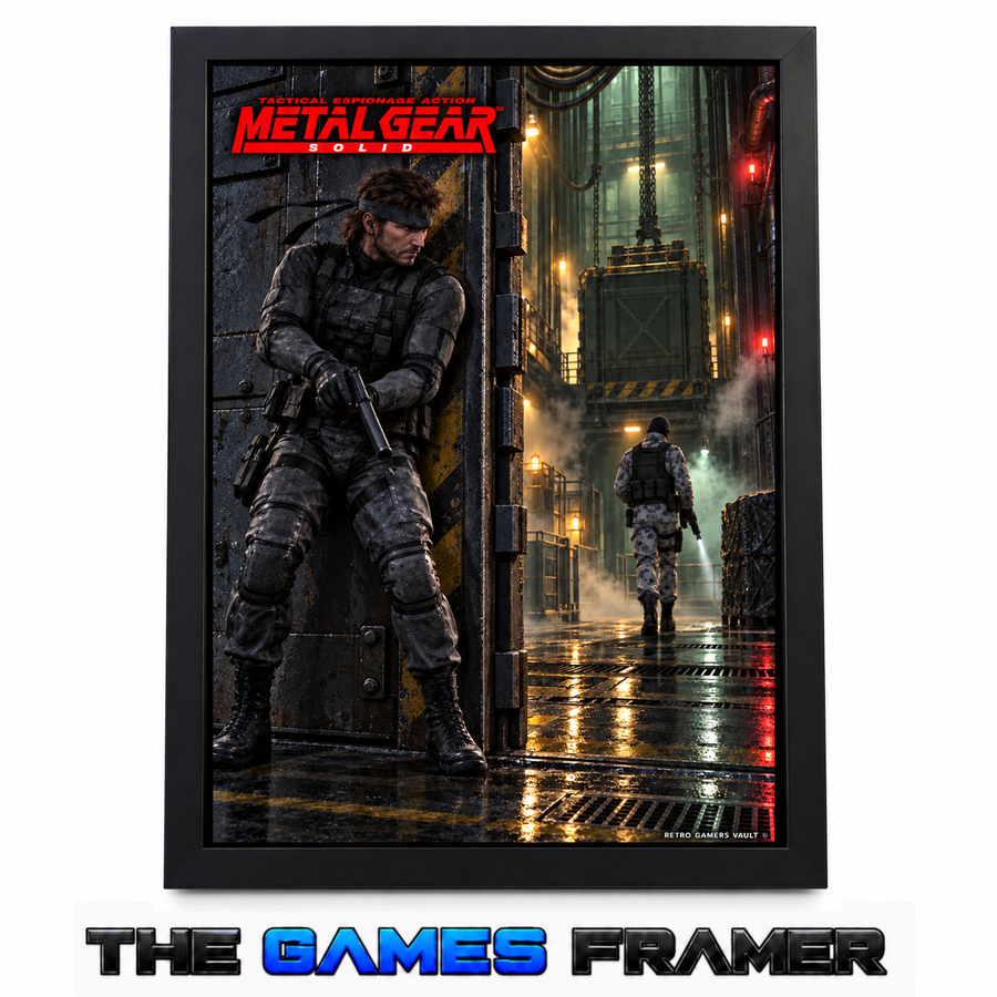 Metal Gear Solid PS1 F4 Straight Mount Premium Quality Flat Frame