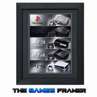 Playstaion Evolution Framed Art Print - 5 Choices Professional Mount