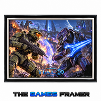 Halo Battles Straight Mount Premium Quality Flat Frame