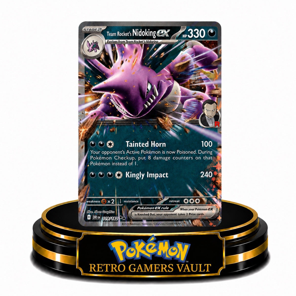 Team Rocket's Nidoking ex 119/182 Single Card Mint