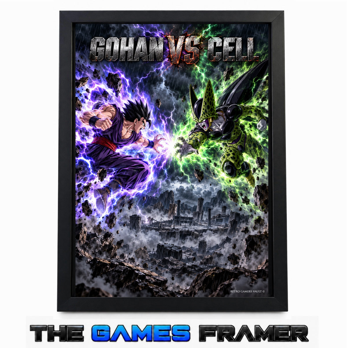 Gohan vs Cell Straight Mount Premium Quality Frame