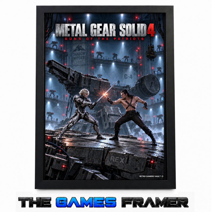 Metal Gear Solid 4 GOTP-2 Straight Mount Premium Quality Flat Frame