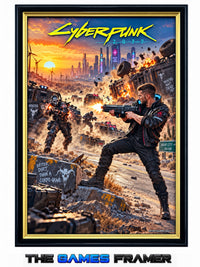 Cyberpunk Straight Mount Premium Quality Flat Frame