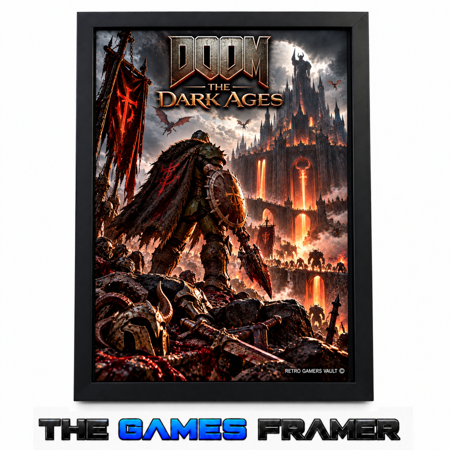 Doom The Dark Ages F3  Straight Mount Premium Quality Flat Frame
