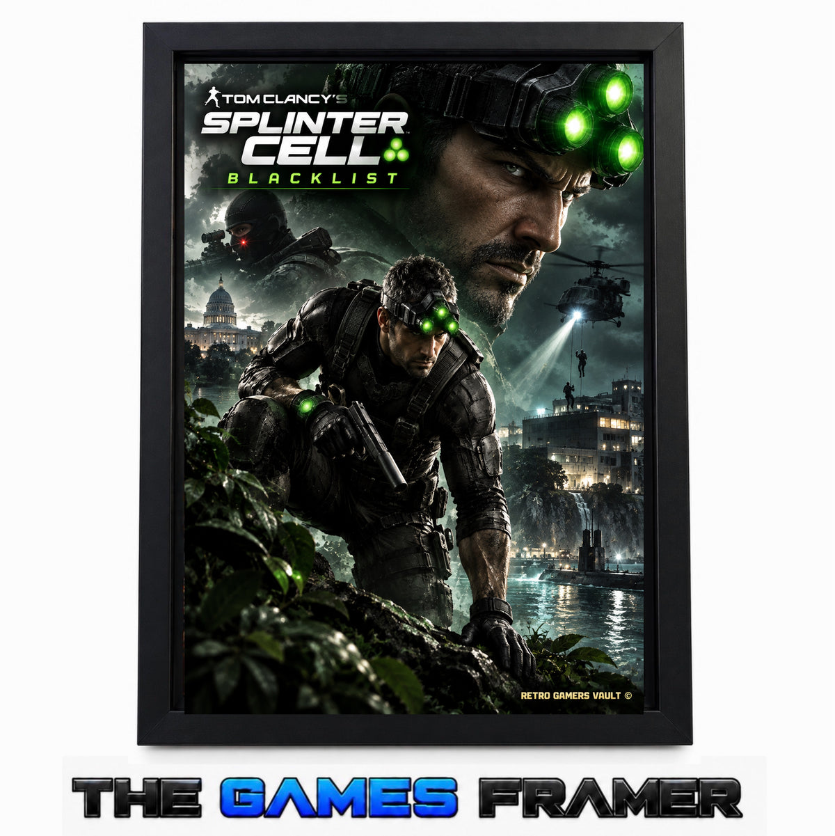 Splinter Cell Blacklist Straight Mount Premium Quality Flat Frame