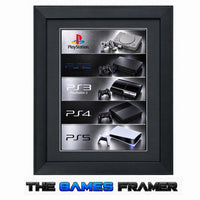 Playstaion Evolution Framed Art Print - 5 Choices Professional Mount