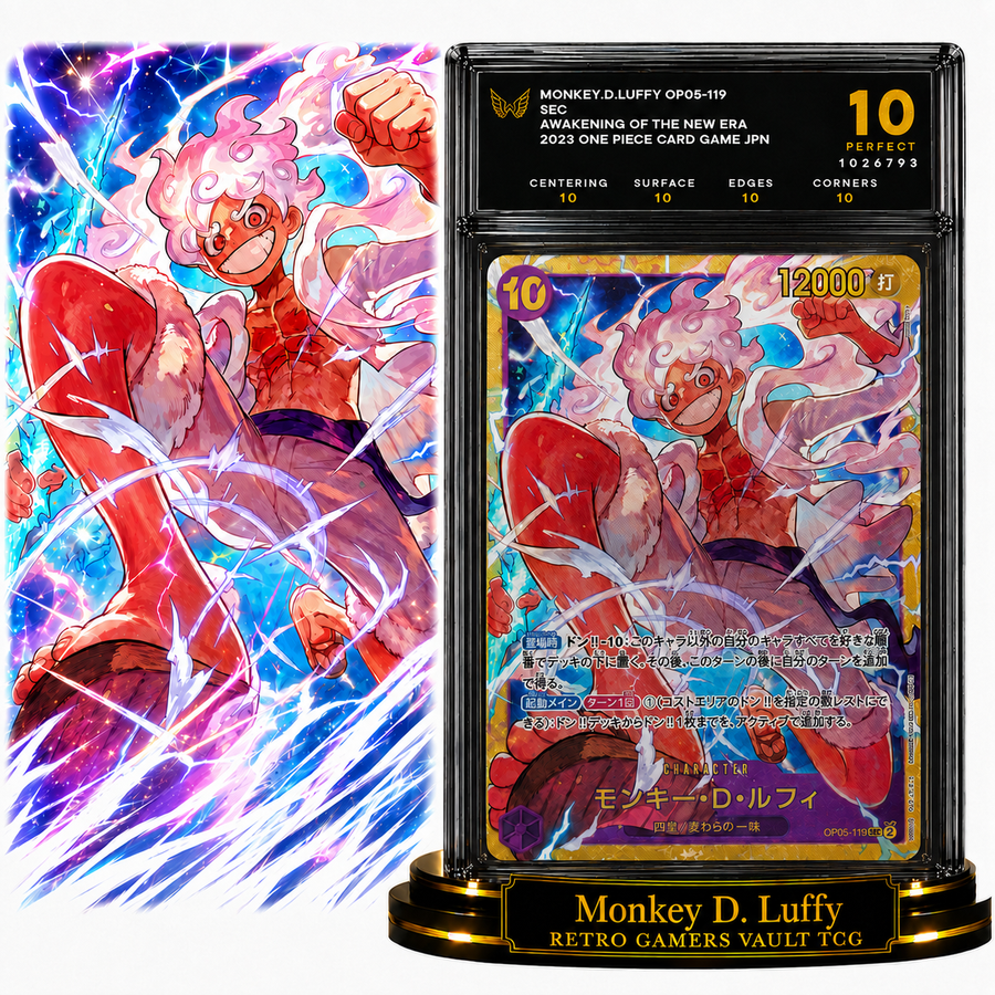 Monkey D.Luffy OP05-119 SEC FLAWLESS 10 BLACK LABEL