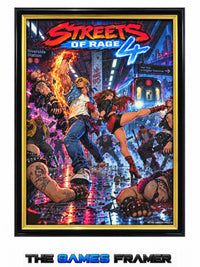 Street of Rage 4 Bare Knuckle Straight Mount Premium Quality Flat Frame