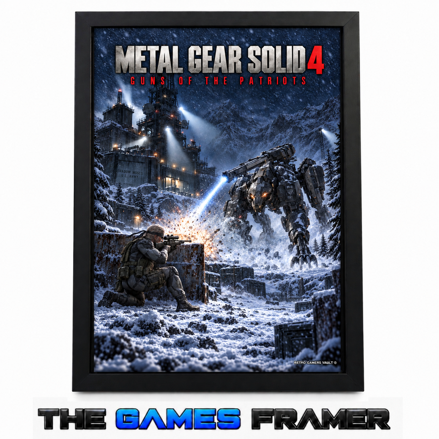 Metal Gear Solid 4 GOTP 8-Straight Mount Premium Quality Flat Frame