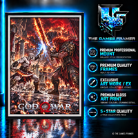 God of War Straight Mount Premium Quality Flat Frame