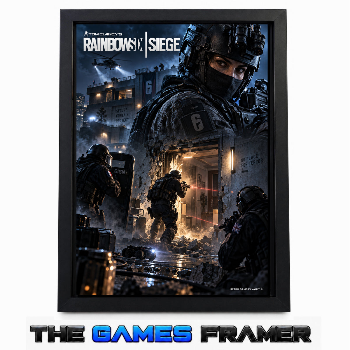 Rainbow 6 Siege F2 Straight Mount Premium Quality Flat Frame