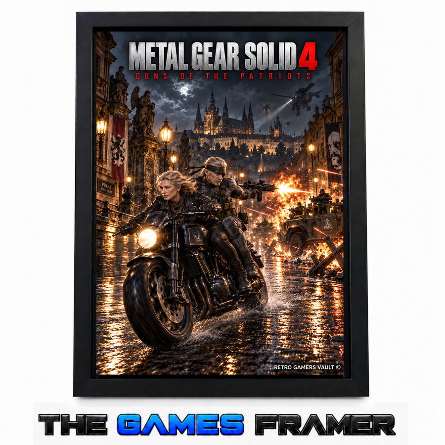 Metal Gear Solid 4 GOTP 5-Straight Mount Premium Quality Flat Frame