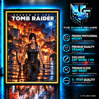 Tomb Raider Lara Croft Straight Mount Premium Quality Flat Frame