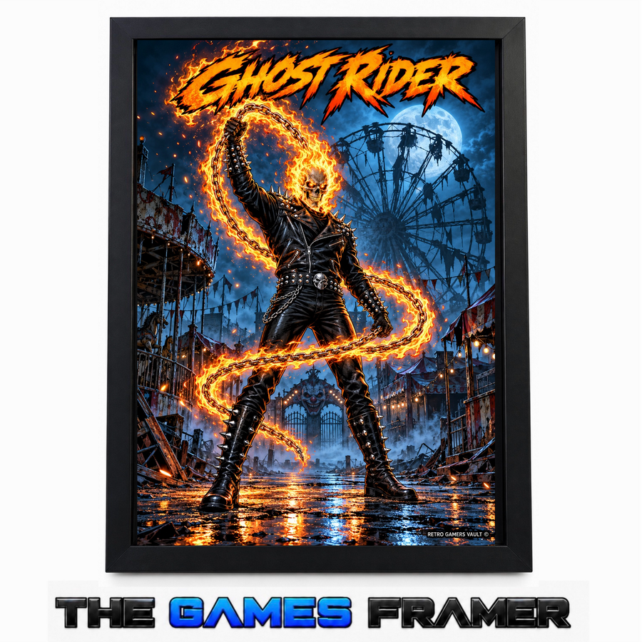 Ghost Rider Chain Play Straight Mount Premium Quality Flat Frame