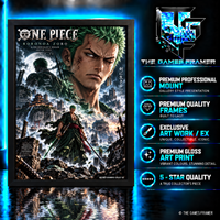 One Piece Zoro The Master Swordsmen Straight Mount Premium Quality Frame