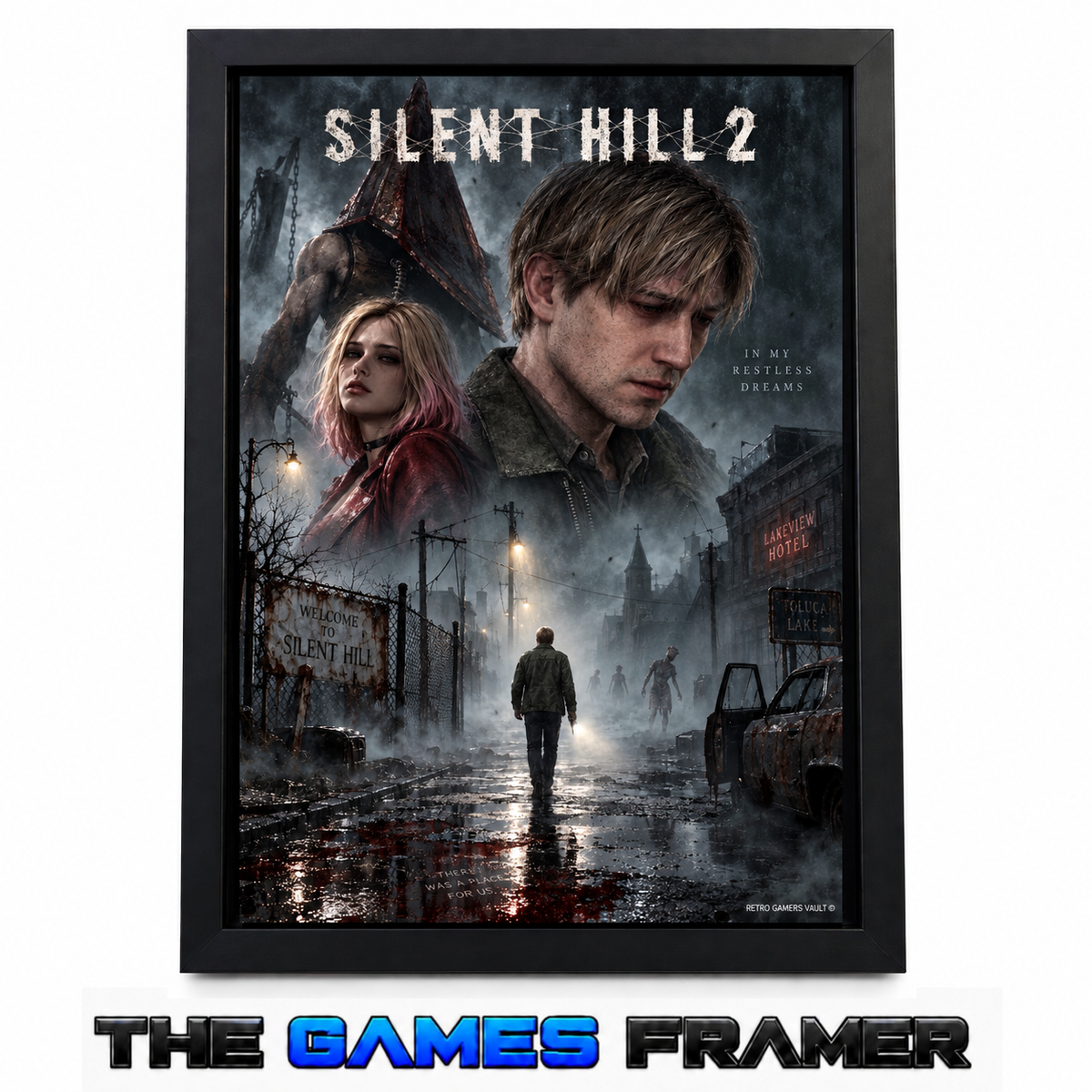 Silent Hill 2 Straight Mount Premium Quality Flat Frame
