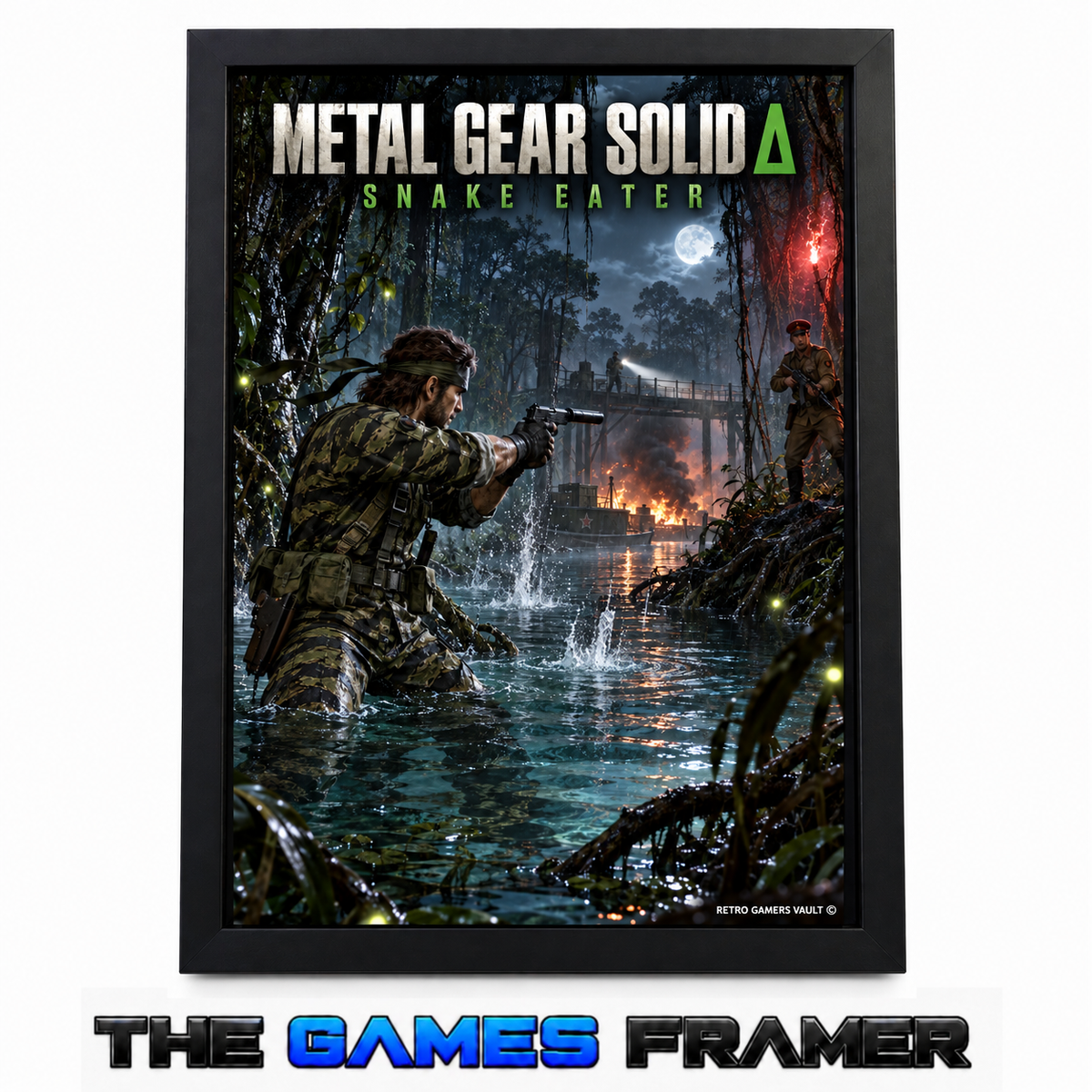 Metal Gear Solid Snake Eater Straight Mount Premium Quality Flat Frame