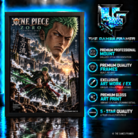 One Piece I am Roronoa Zoro Straight Mount Premium Quality Frame