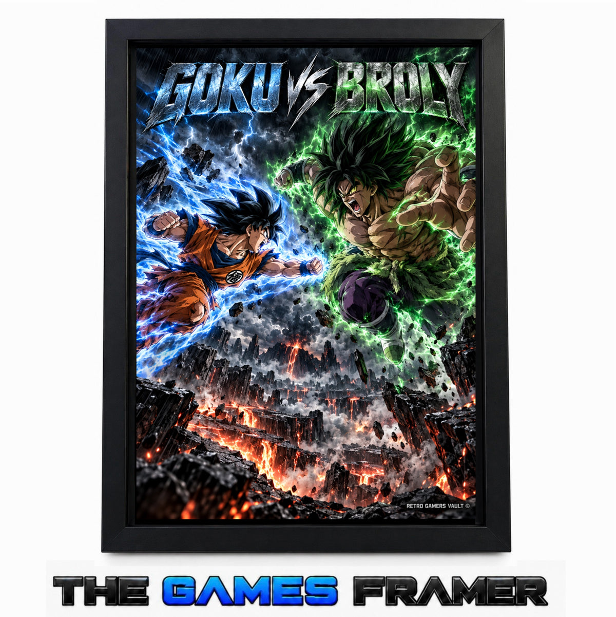 Goku vs Broly  Straight Mount Premium Quality Frame
