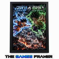 Goku vs Broly  Straight Mount Premium Quality Frame