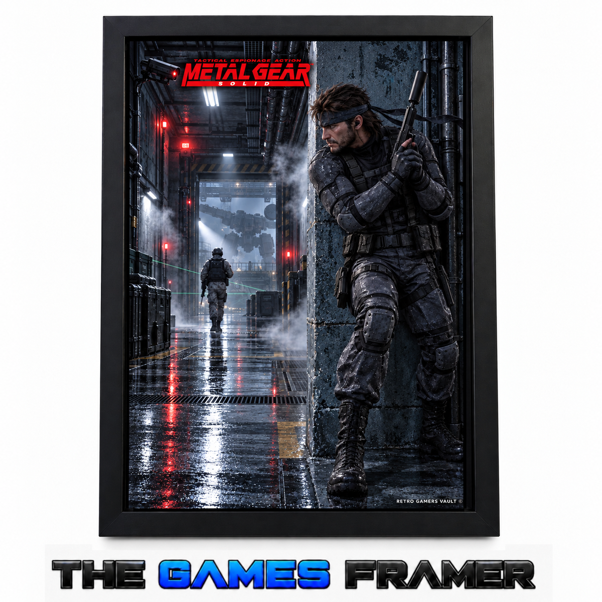 Metal Gear Solid PS1 F3 Straight Mount Premium Quality Flat Frame