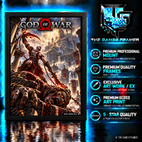 God of War I am Kratos Straight Mount Premium Quality Flat Frame