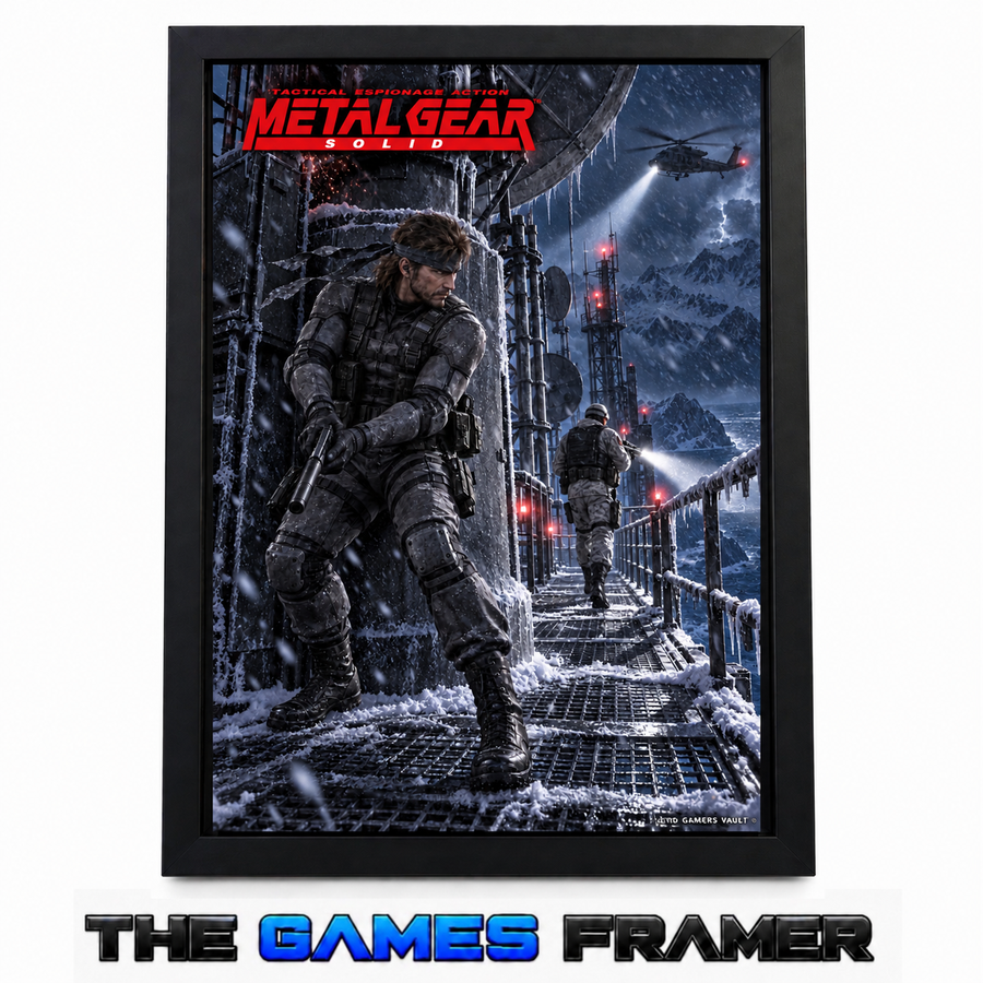 Metal Gear Solid PS1 F5 Straight Mount Premium Quality Flat Frame