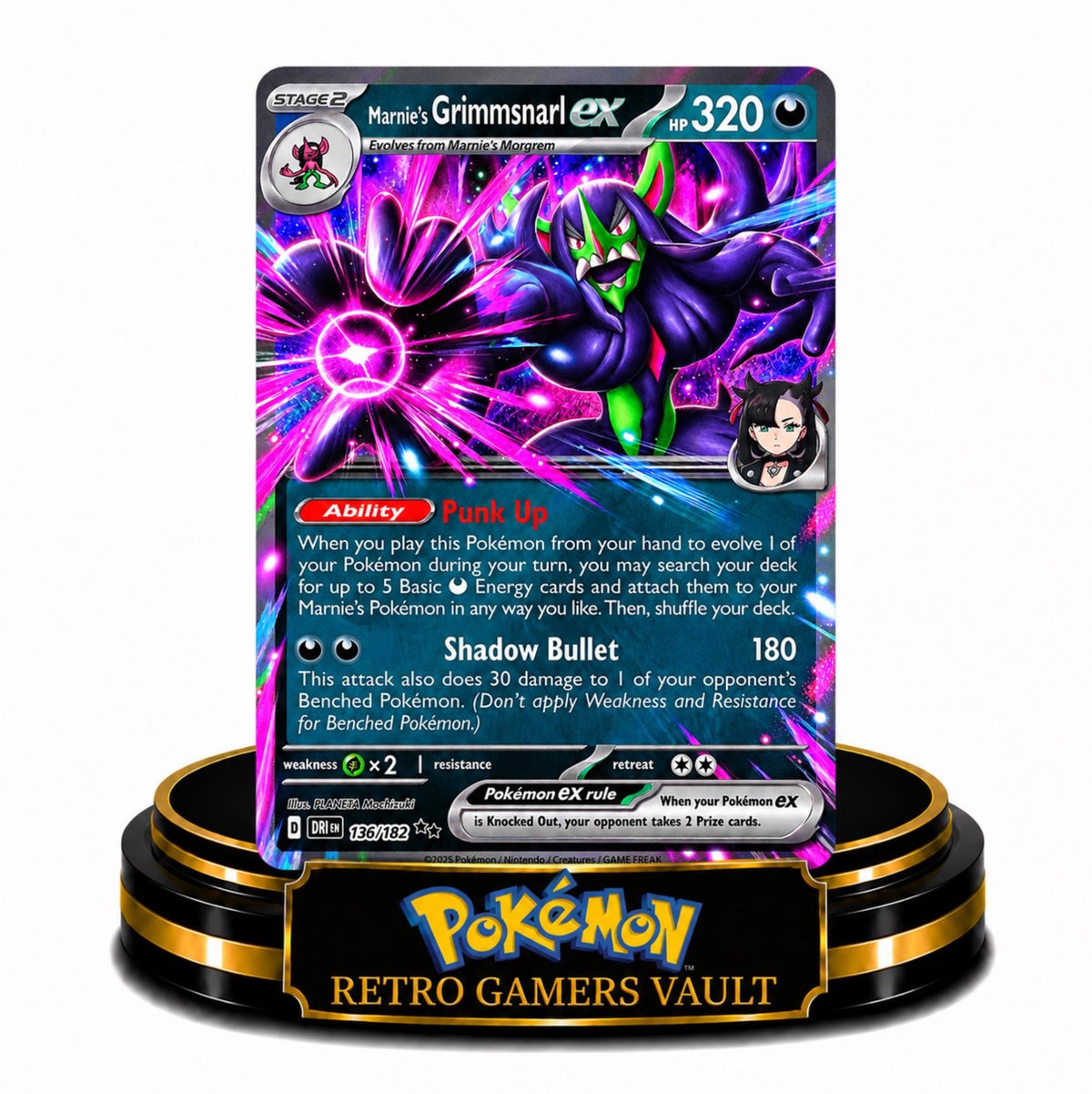 Marinie's Grimmsnarl ex 136/182 Single Card Mint
