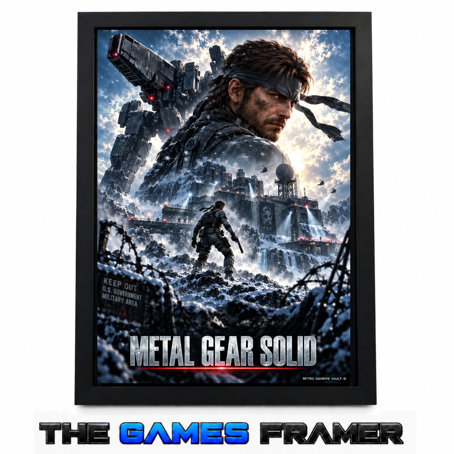 Metal Gear Solid Straight Mount Premium Quality Flat Frame