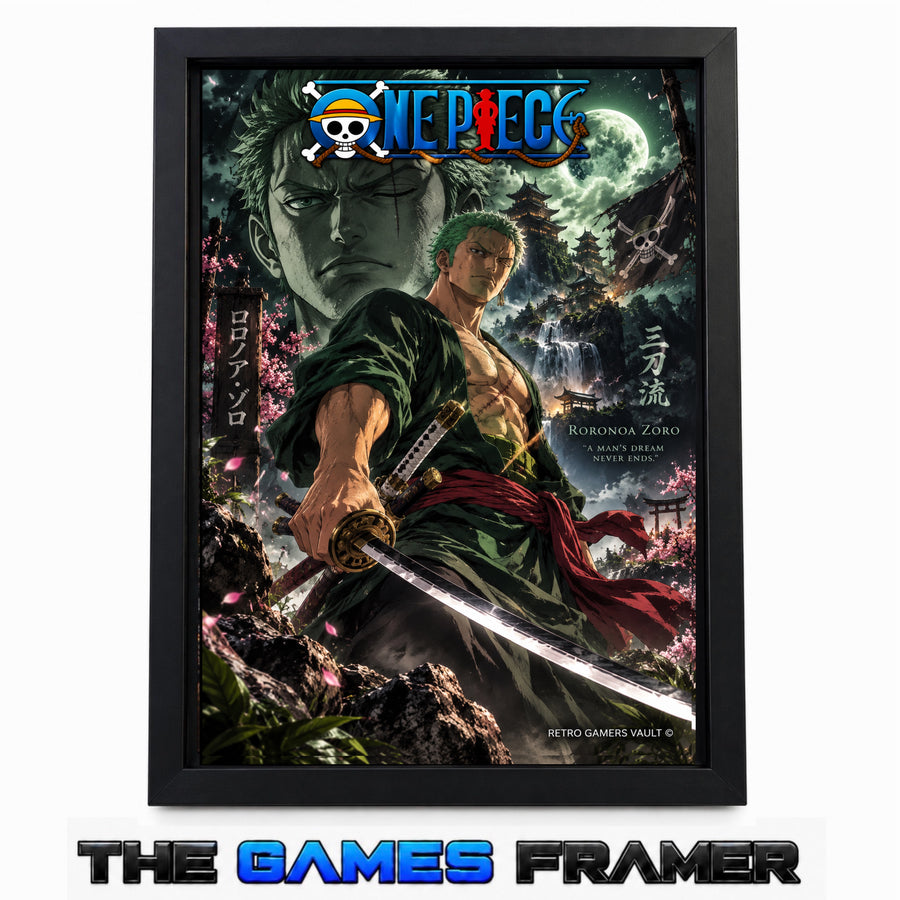 One Piece Zoro Straight Mount Premium Quality Frame