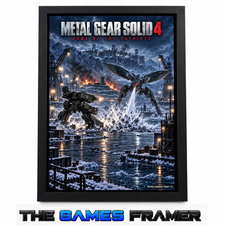 Metal Gear Solid 4 GOTP-3 Straight Mount Premium Quality Flat Frame