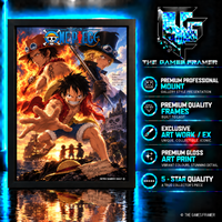 One Piece Three Brothers Luffy , Ace & Sabo Straight Mount Premium Quality Frame
