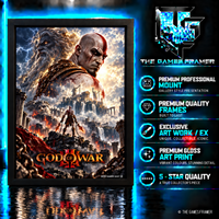 God of War Straight Mount Premium Quality Flat Frame