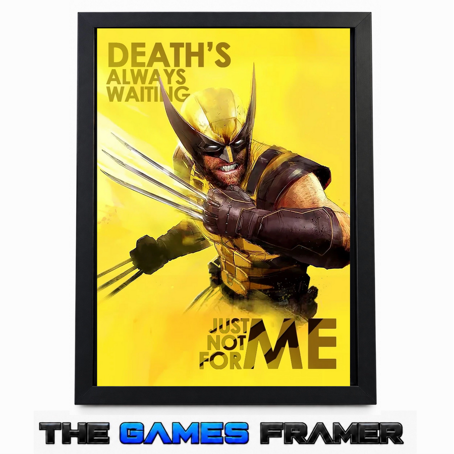 Wolverine Game Straight Mount Premium Quality Flat Frame