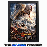 God of War Straight Mount Premium Quality Flat Frame
