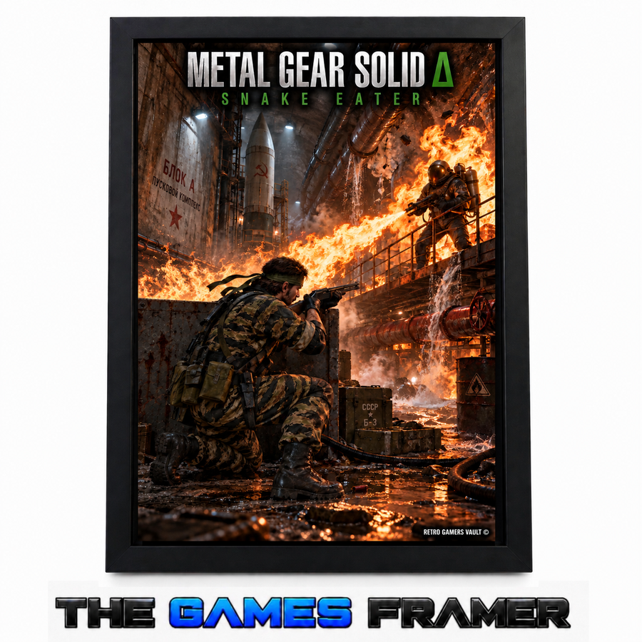 Metal Gear Solid Snake Eater F4 Straight Mount Premium Quality Flat Frame