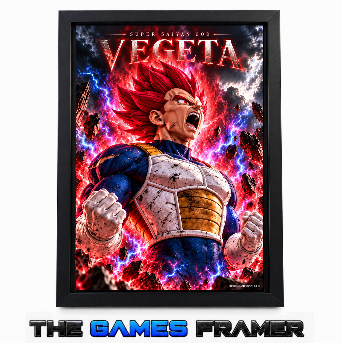 Dragon Ball Vegeta Straight Mount Premium Quality Frame